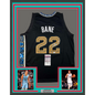 Framed Autographed/Signed Desmond Bane 35x39 Memphis Black Basketball Jersey JSA COA