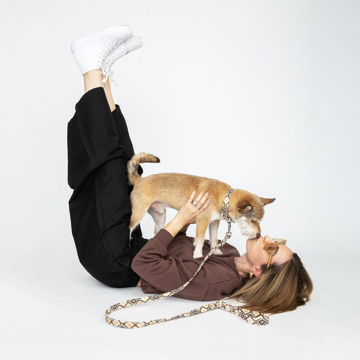 Diamond Cork Leather Leash