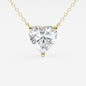 3.00 CTW Floating Heart Shape Lab Grown Diamond Solitaire Pendant Necklace F/G VS1 AGI Certified in 14K White or Yellow Gold