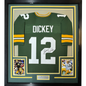 Framed Autographed/Signed Lynn Dickey 35x39 Green Bay Packers Green Football Jersey JSA COA