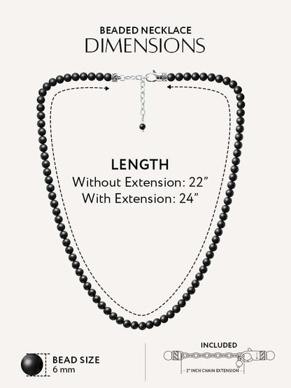 Black Onyx Beaded Necklace