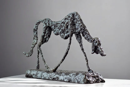 Dog Statue - Abstract Bronze Small
