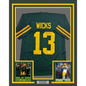 Framed Autographed/Signed Dontayvion Wicks 35x39 Green Bay Color Rush Football Jersey JSA COA