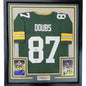 Framed Autographed/Signed Romeo Doubs 35x39 Green Bay Green Football Jersey JSA COA