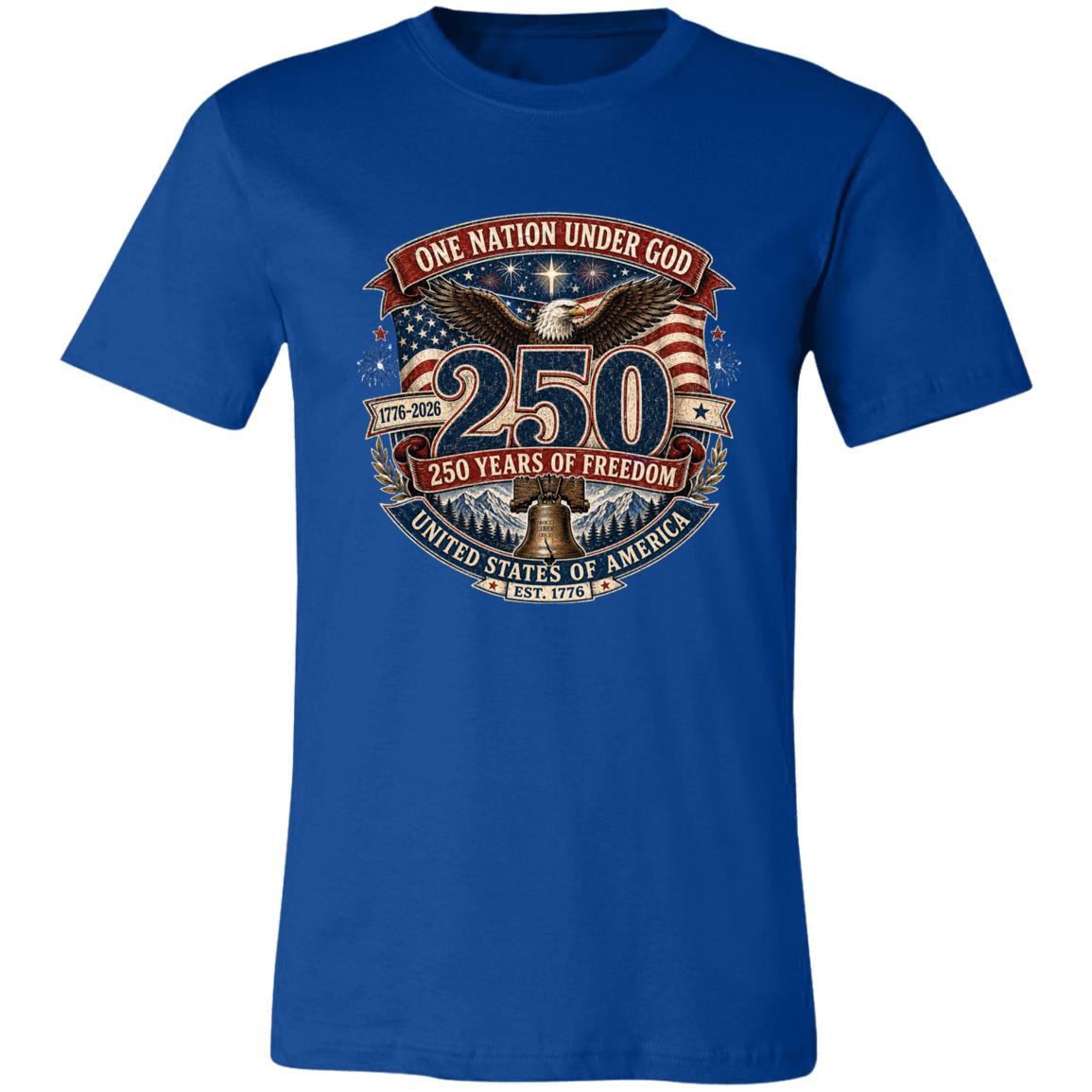 Vintage T-Shirt One Nation Under God Patriotic Freedom