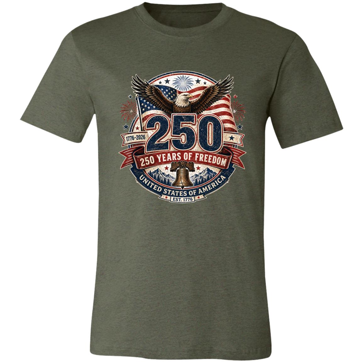 Vintage T-Shirt 250 Years Of Freedom Patriotic America