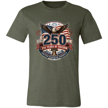 Vintage T-Shirt 250 Years Of Freedom Patriotic America
