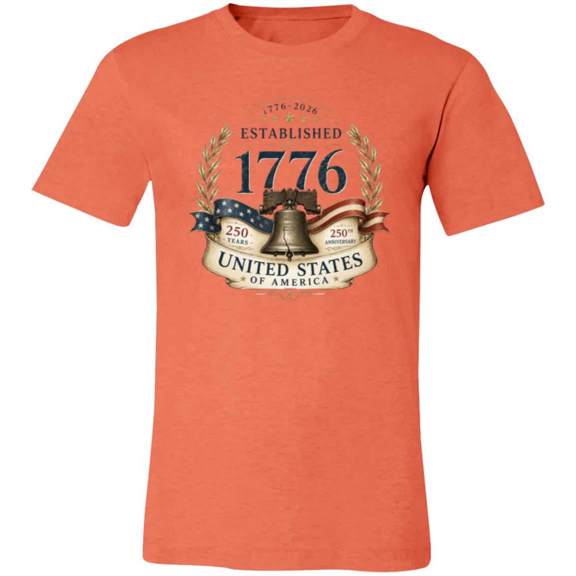 Vintage T-Shirt Premium Americana Established 1776 Patriotic Anniversary