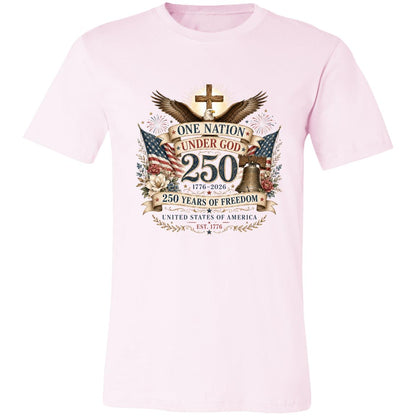 Ladies Vintage T-Shirt One Nation Under God Patriotic Freedom