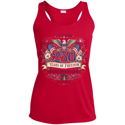 Ladies Performance Racerback Tank Top 250 Years of Freedom
