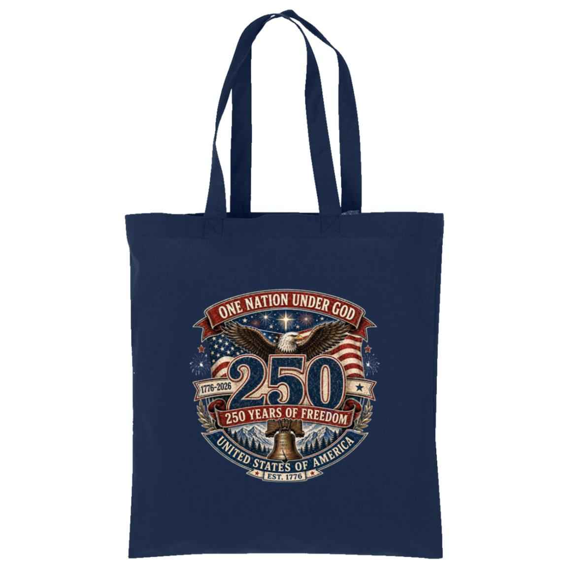 Cotton Tote One Nation Under God — 250 Years of Freedom - Bell