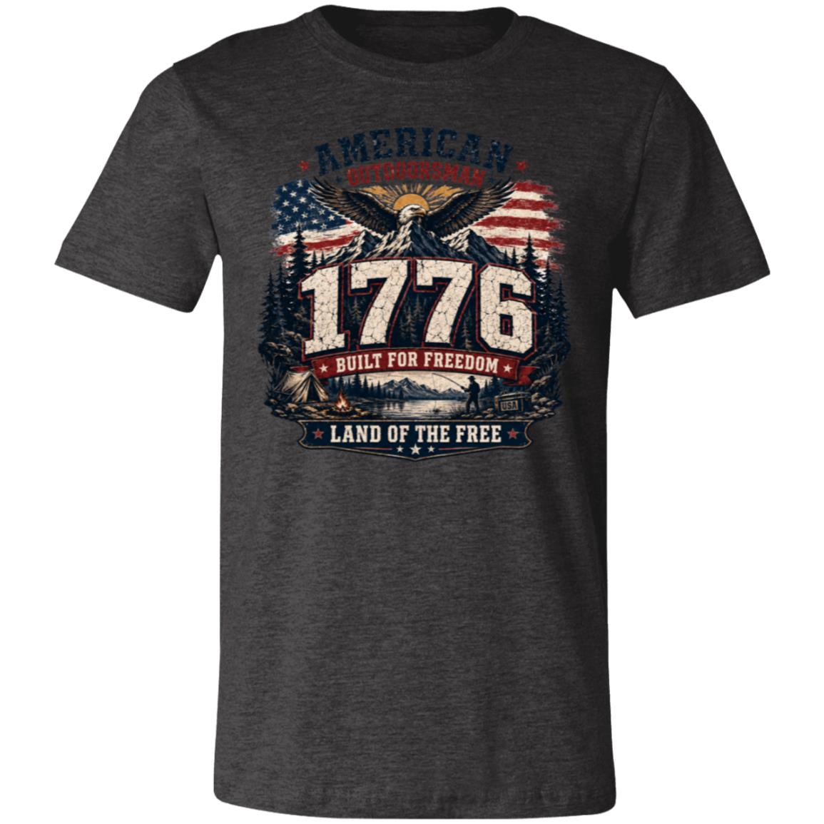 1 776 American Outdoorsman Patriotic Freedom T-Shirt