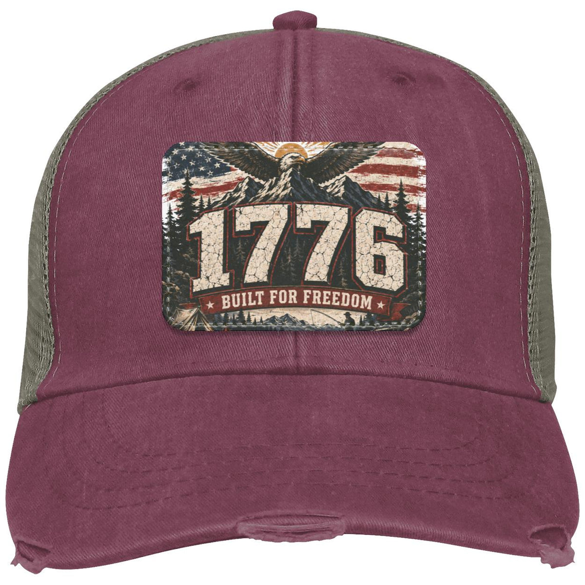 1776 Built For Freedom Distressed Ollie Cap