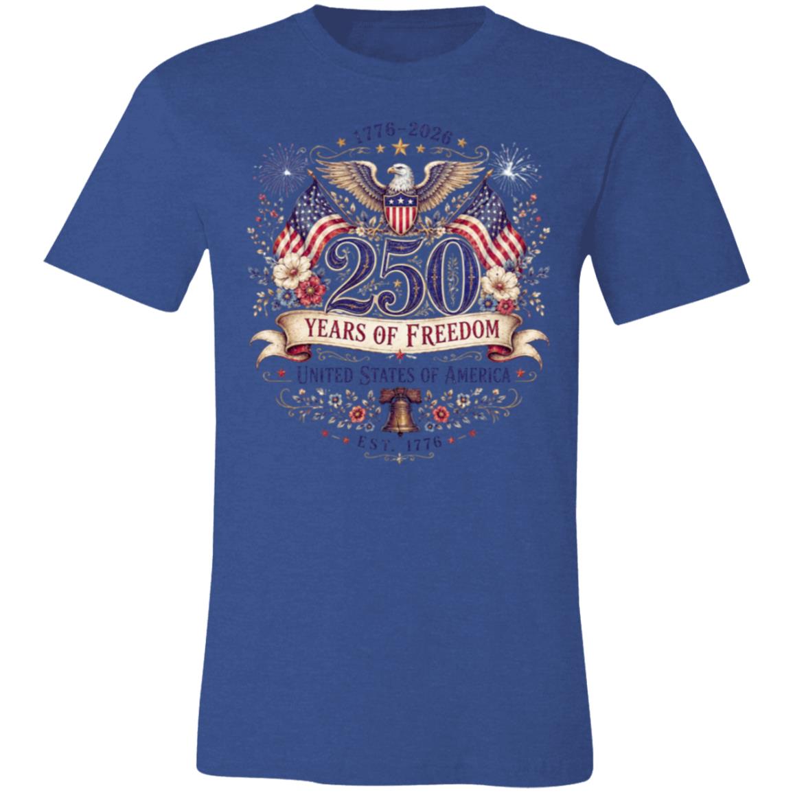 Ladies Vintage T-Shirt 250 Years of Freedom Patriotic America