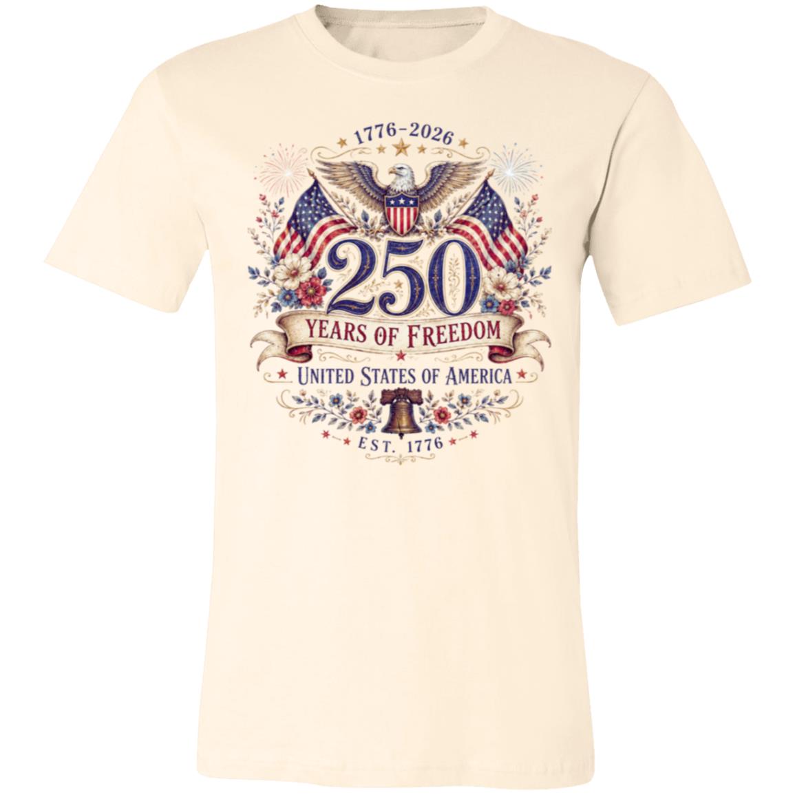 Ladies Vintage T-Shirt 250 Years of Freedom Patriotic America