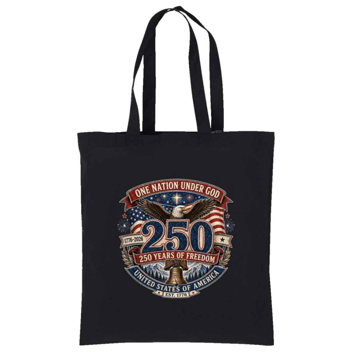Cotton Tote One Nation Under God — 250 Years of Freedom - Bell