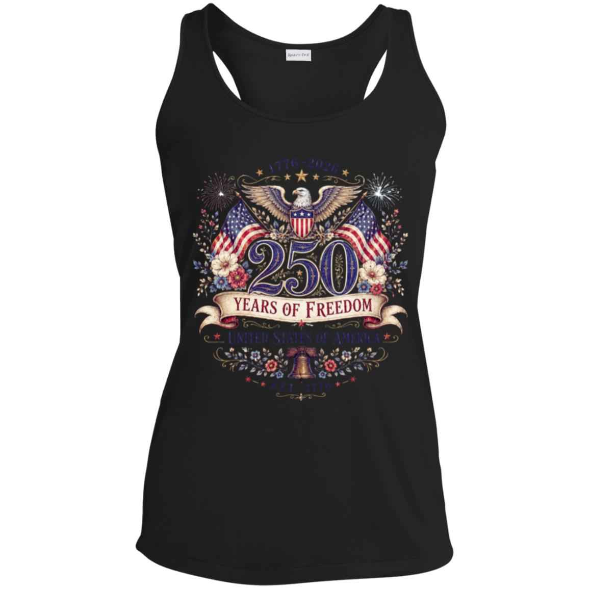 Ladies Performance Racerback Tank Top 250 Years of Freedom