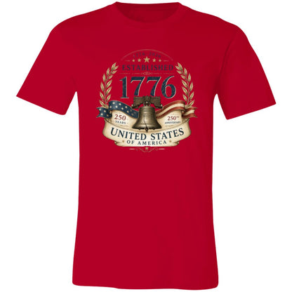 Vintage T-Shirt Premium Americana Established 1776 Patriotic Anniversary