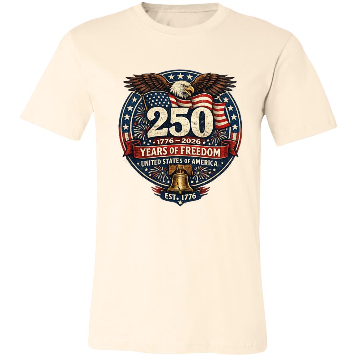 Vintage T-Shirt 250 Years Of Freedom Rustic Patriotic America