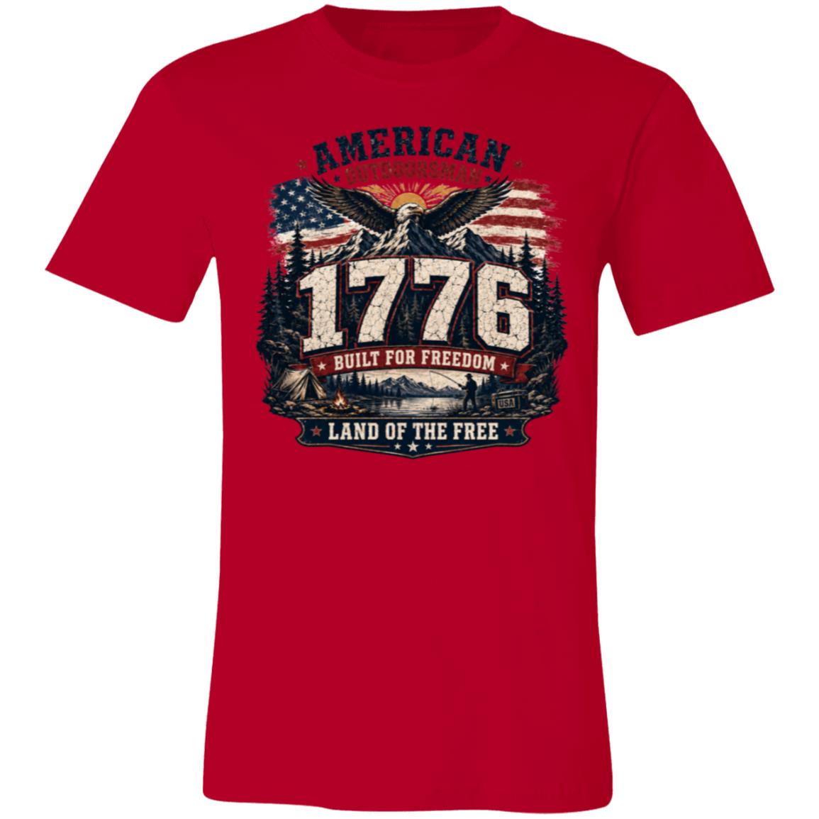 1 776 American Outdoorsman Patriotic Freedom T-Shirt
