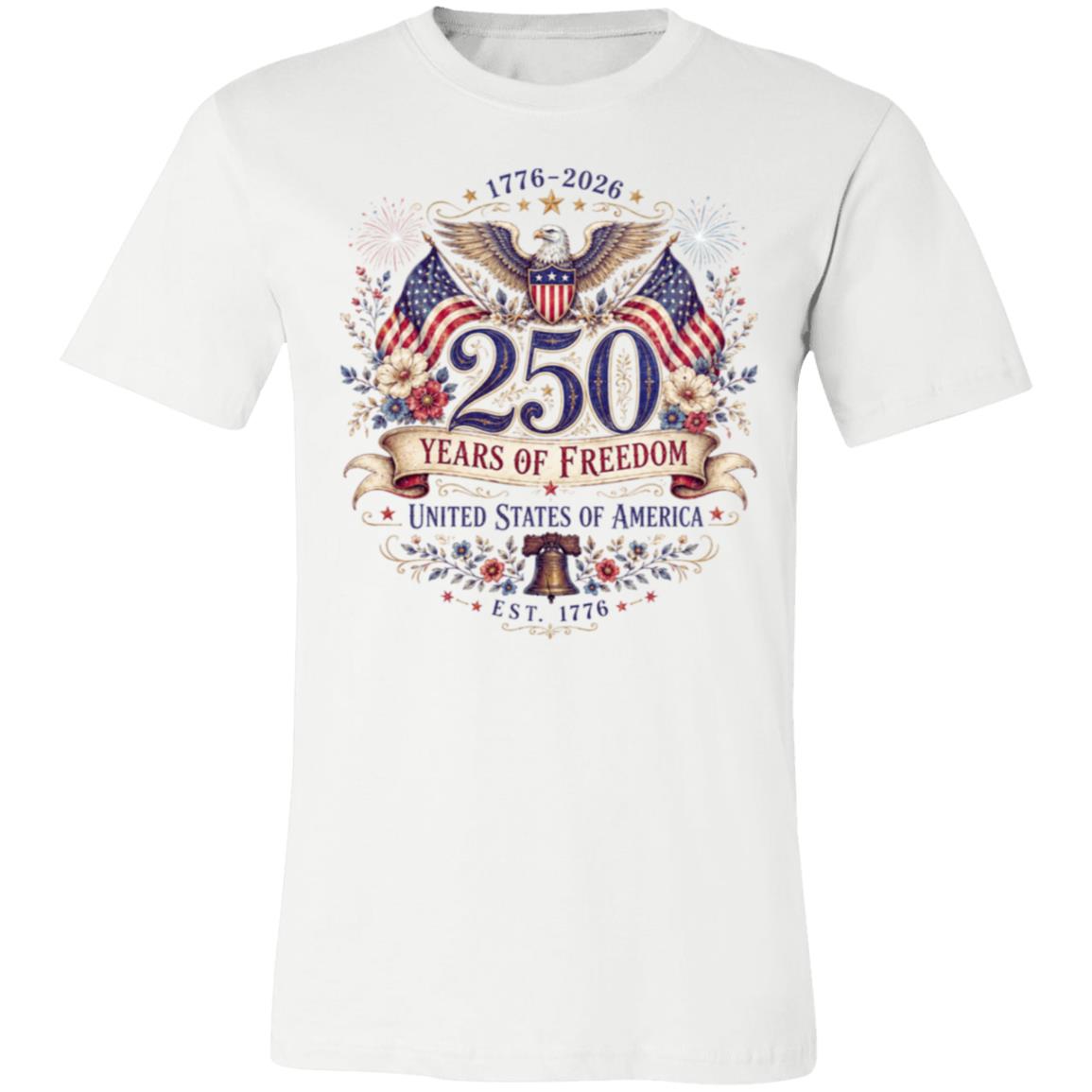 Ladies Vintage T-Shirt 250 Years of Freedom Patriotic America