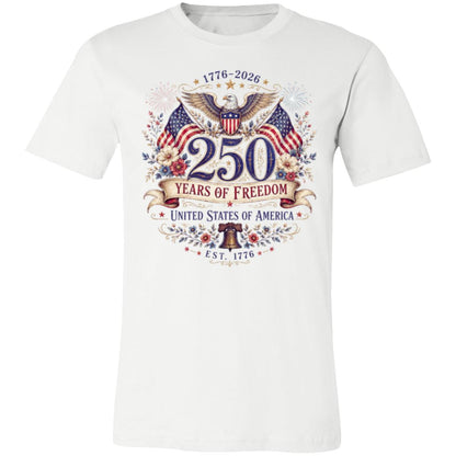 Ladies Vintage T-Shirt 250 Years of Freedom Patriotic America