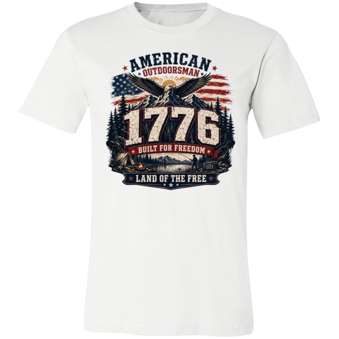 1 776 American Outdoorsman Patriotic Freedom T-Shirt