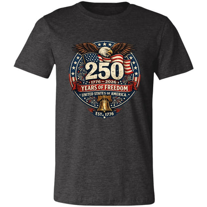 Vintage T-Shirt 250 Years Of Freedom Rustic Patriotic America