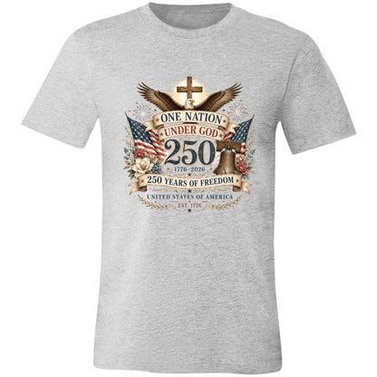 Ladies Vintage T-Shirt One Nation Under God Patriotic Freedom