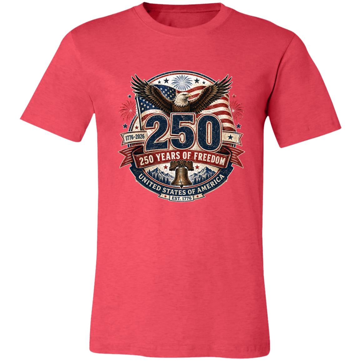 Vintage T-Shirt 250 Years Of Freedom Patriotic America
