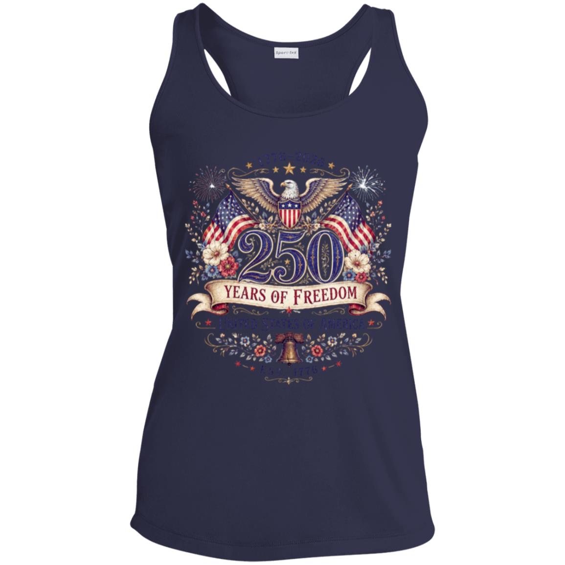 Ladies Performance Racerback Tank Top 250 Years of Freedom