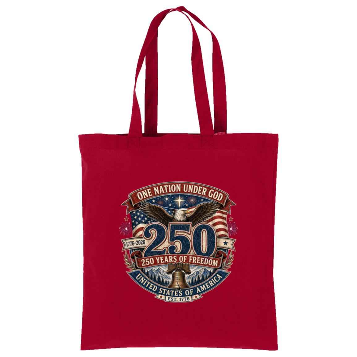 Cotton Tote One Nation Under God — 250 Years of Freedom - Bell