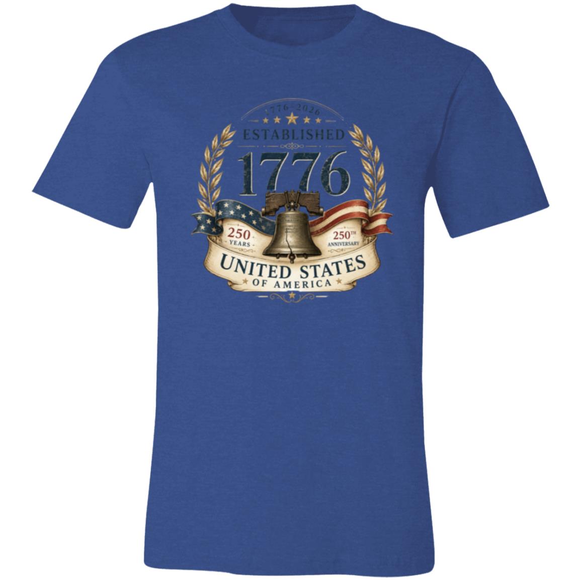 Vintage T-Shirt Premium Americana Established 1776 Patriotic Anniversary