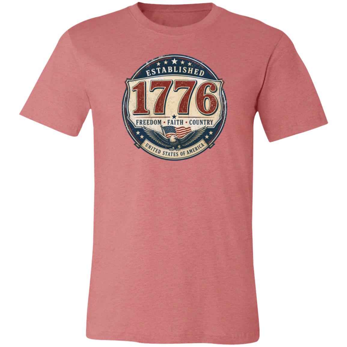 1776 Freedom Heritage Patriotic Fourth Of July T-Shirt