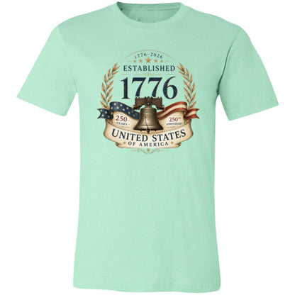 Vintage T-Shirt Premium Americana Established 1776 Patriotic Anniversary
