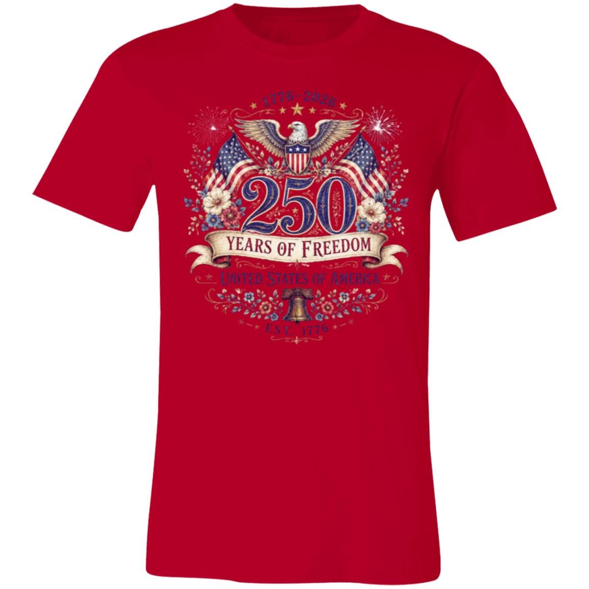 Ladies Vintage T-Shirt 250 Years of Freedom Patriotic America