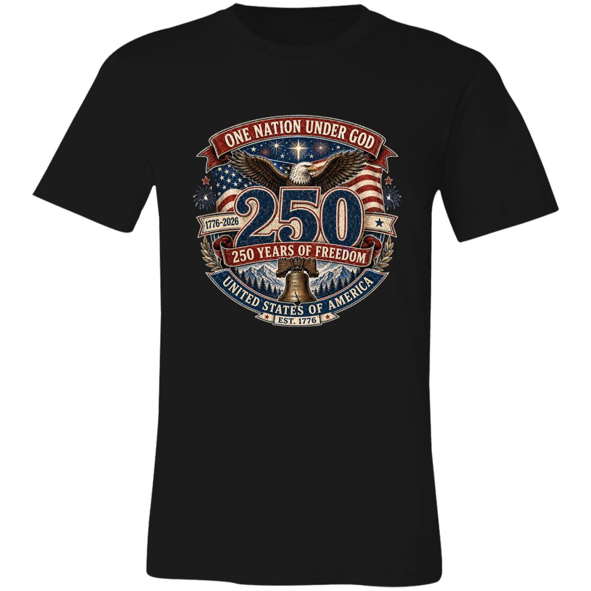 Vintage T-Shirt One Nation Under God Patriotic Freedom