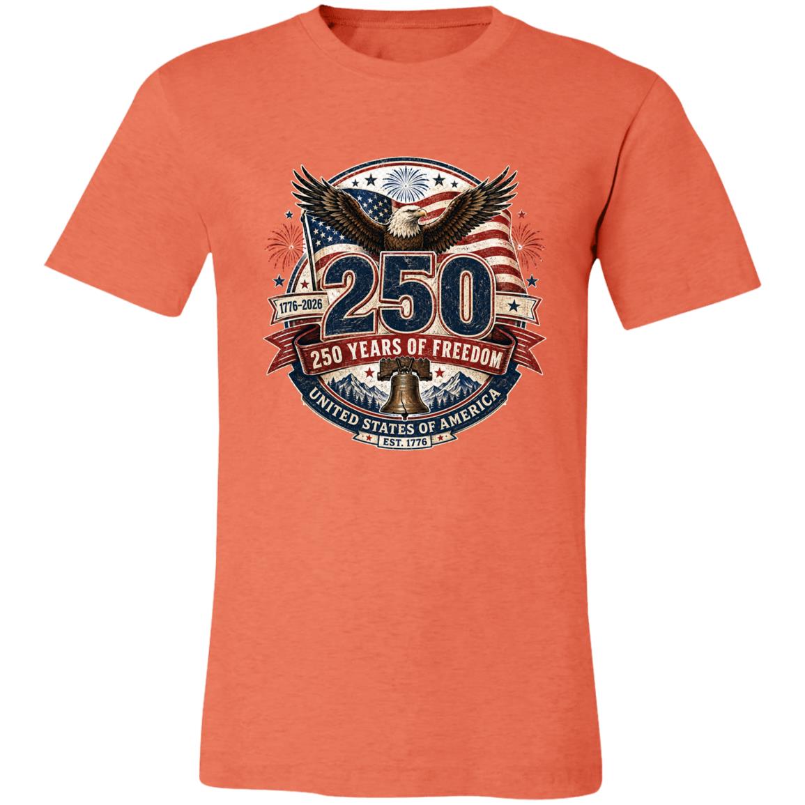 Vintage T-Shirt 250 Years Of Freedom Patriotic America