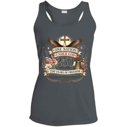 Ladies Performance Racerback Tank Top One Nation Under God