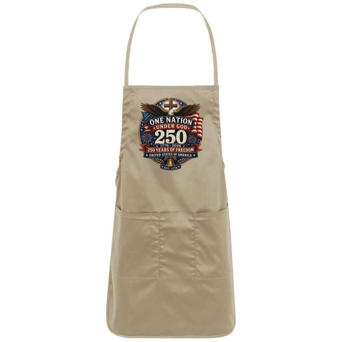 Full-Length Apron One Nation Under God — 250 Years of Freedom - Cross
