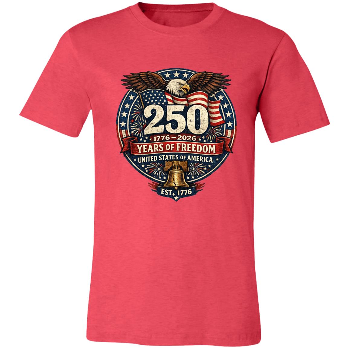 Vintage T-Shirt 250 Years Of Freedom Rustic Patriotic America