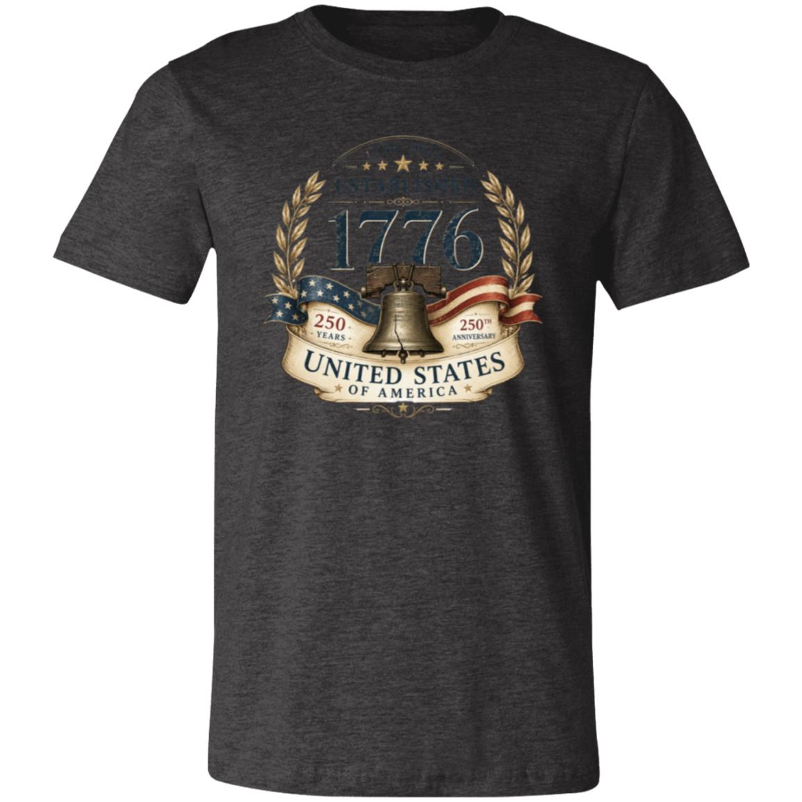 Vintage T-Shirt Premium Americana Established 1776 Patriotic Anniversary