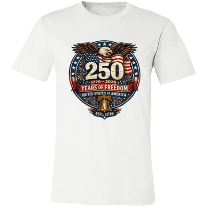 Vintage T-Shirt 250 Years Of Freedom Rustic Patriotic America
