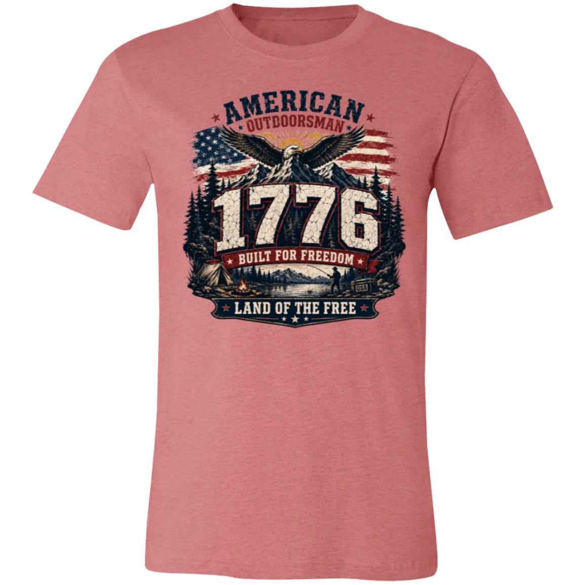 1 776 American Outdoorsman Patriotic Freedom T-Shirt