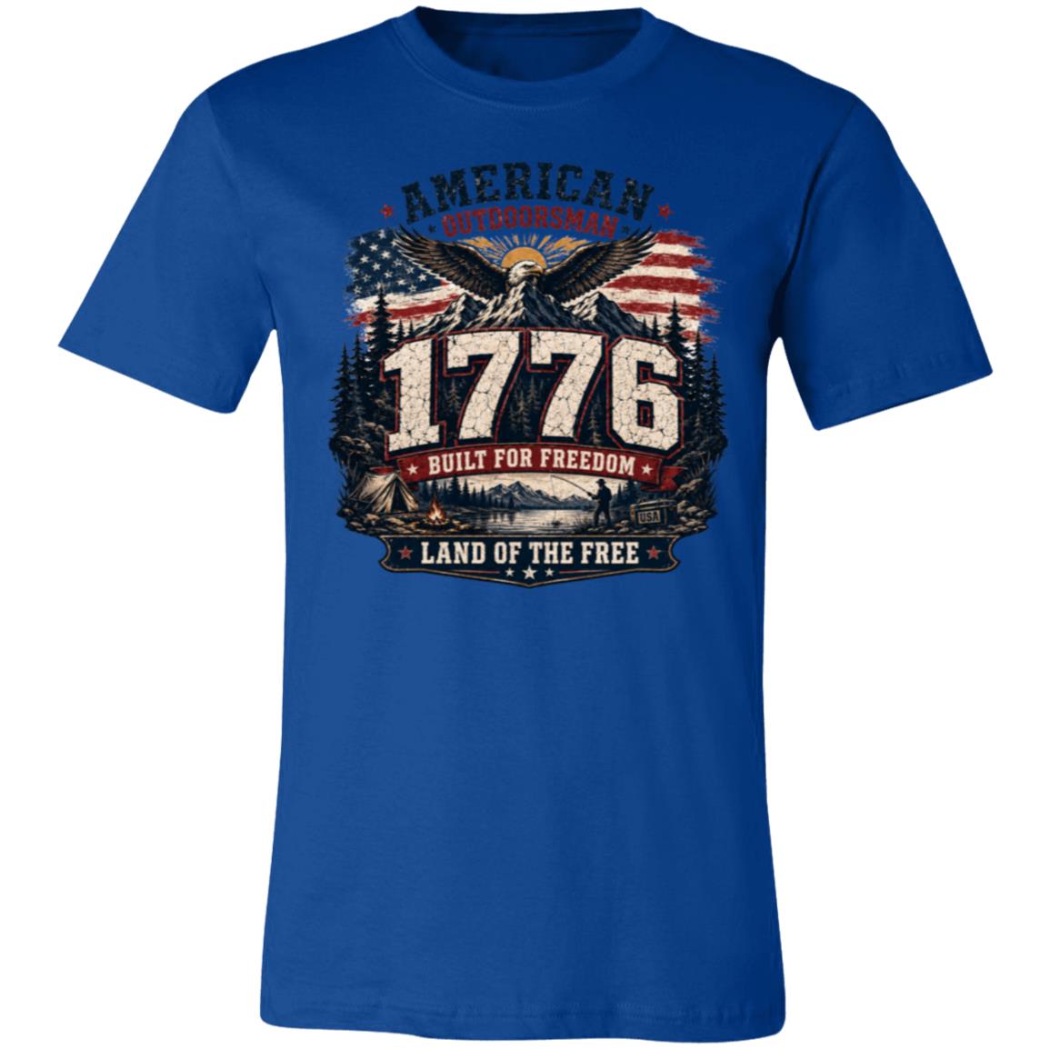 1 776 American Outdoorsman Patriotic Freedom T-Shirt