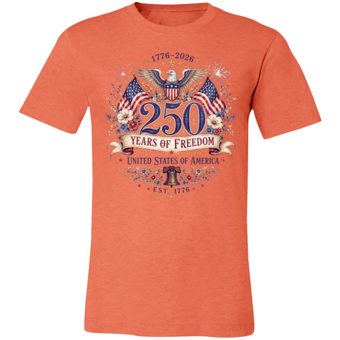 Ladies Vintage T-Shirt 250 Years of Freedom Patriotic America