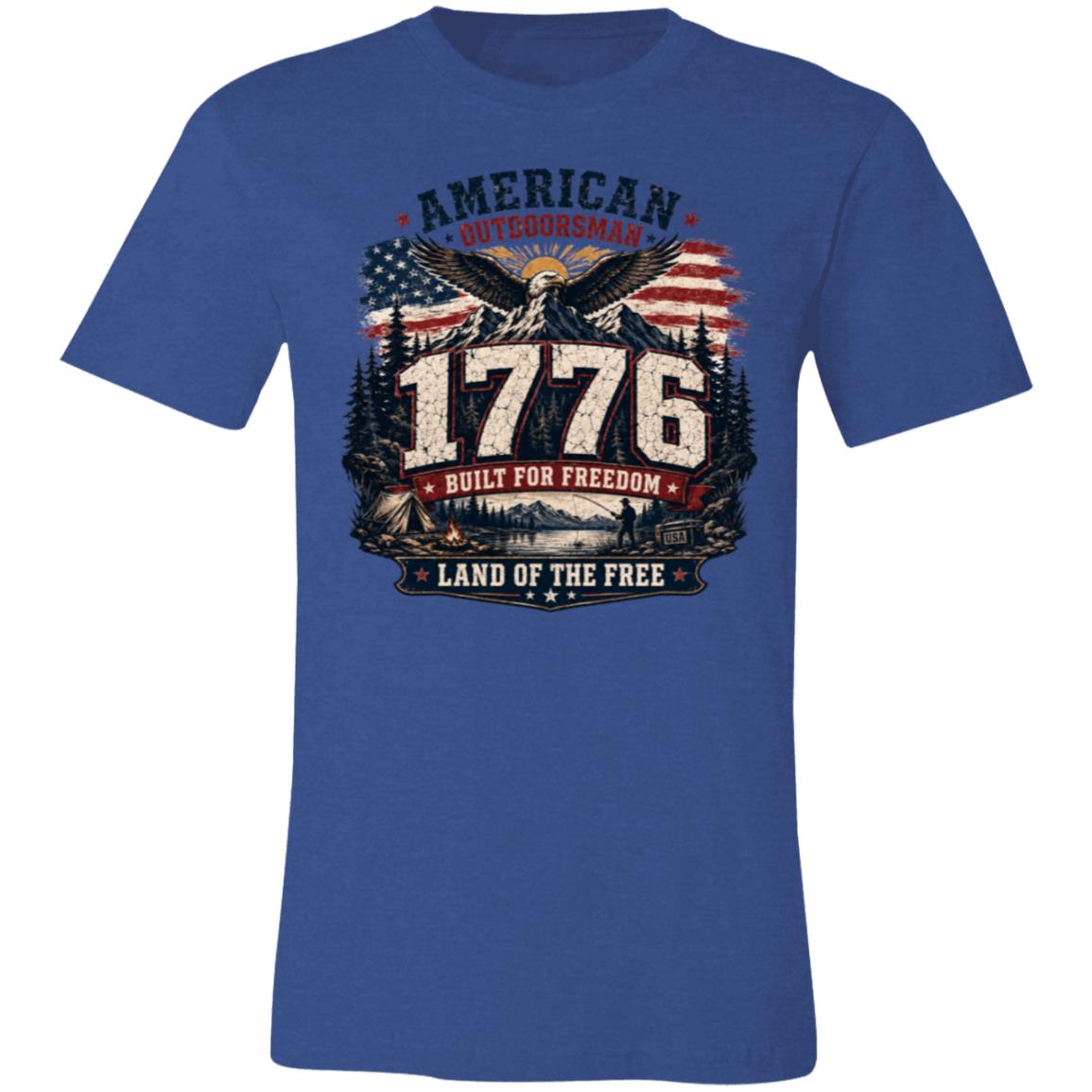 1 776 American Outdoorsman Patriotic Freedom T-Shirt