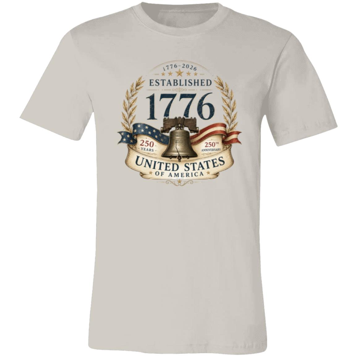 Vintage T-Shirt Premium Americana Established 1776 Patriotic Anniversary