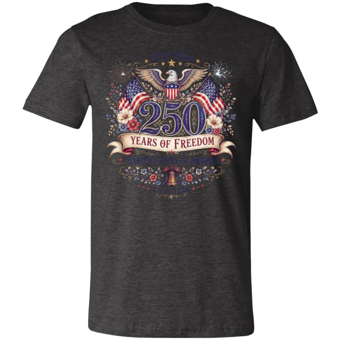Ladies Vintage T-Shirt 250 Years of Freedom Patriotic America