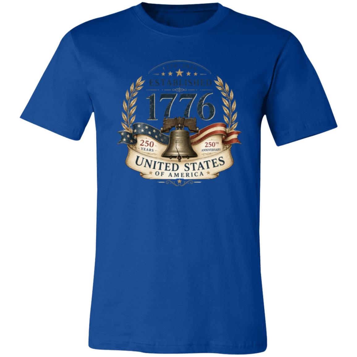 Vintage T-Shirt Premium Americana Established 1776 Patriotic Anniversary